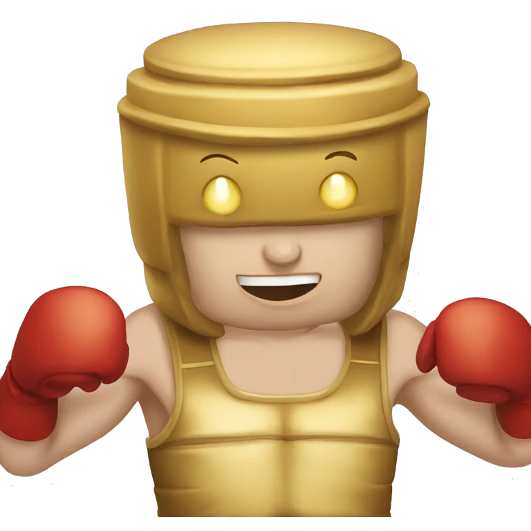 Boxeador con cabezal emoji