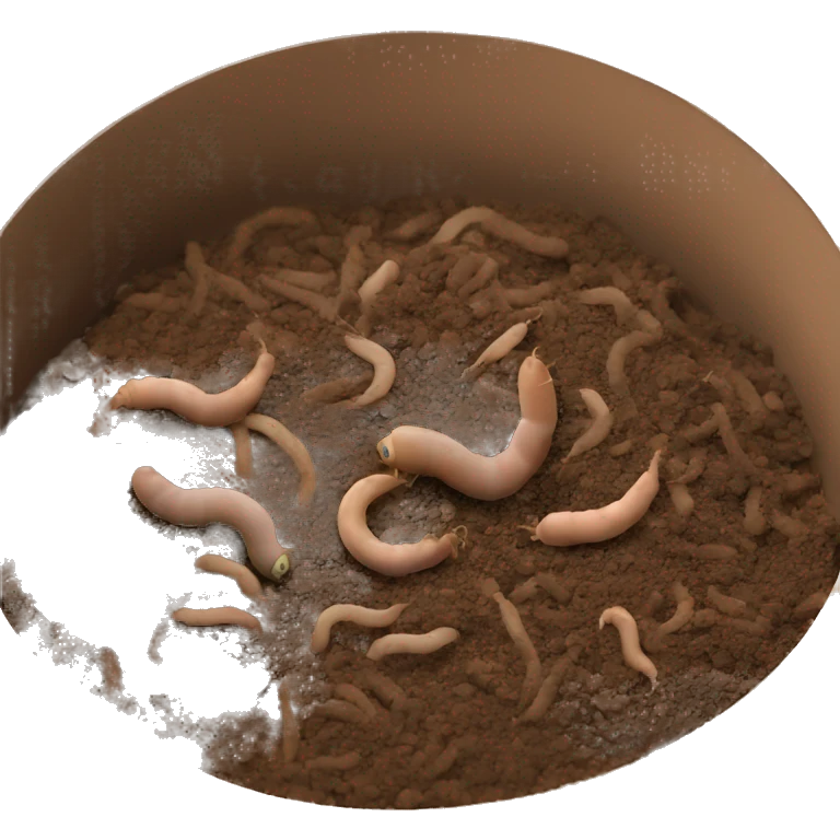 seed soil insert worms  emoji