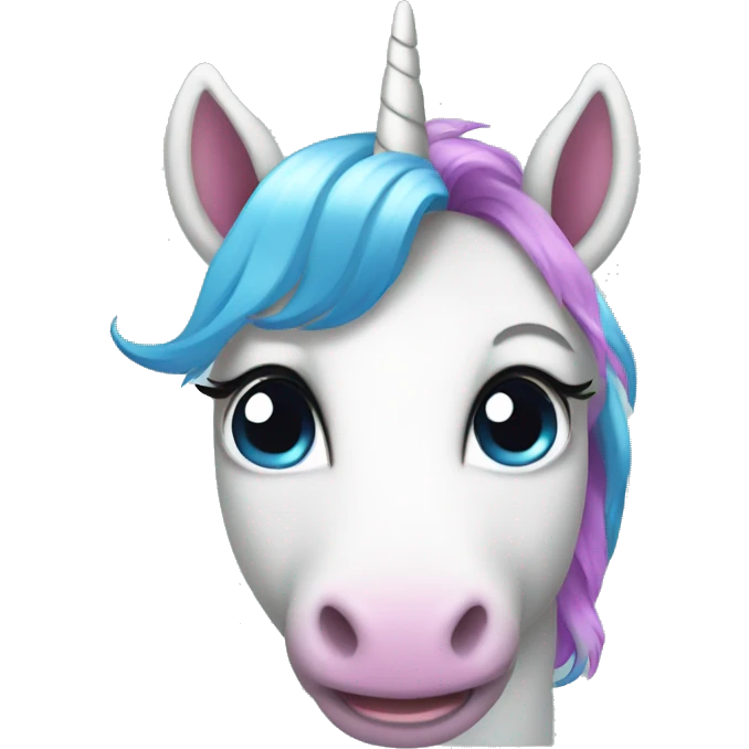 Emoji de unicornio con arcoi emoji