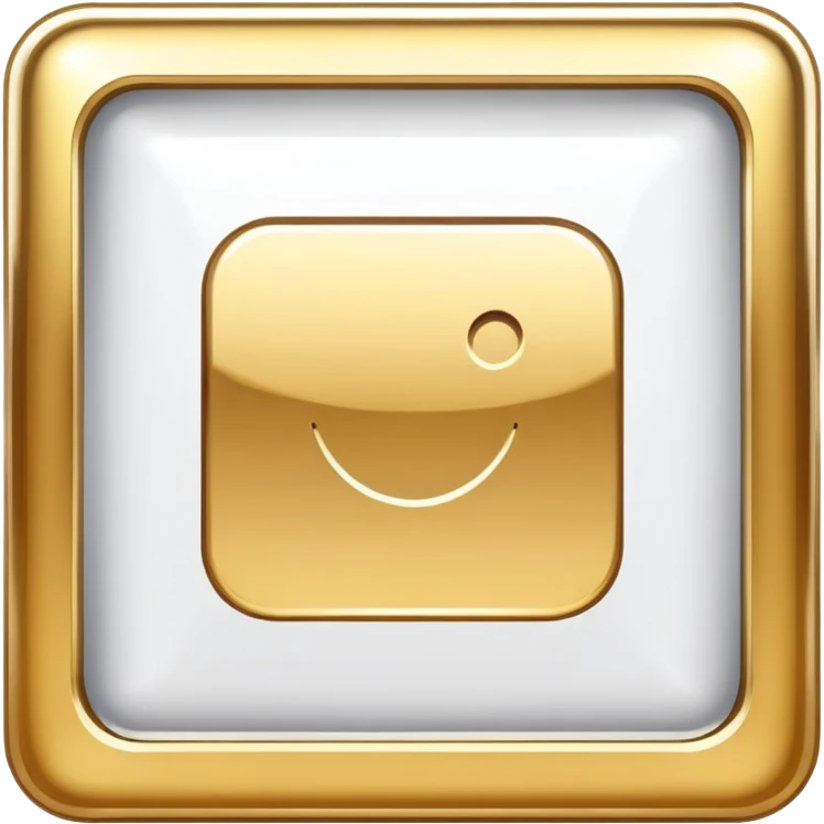 A golden square with a border emoji
