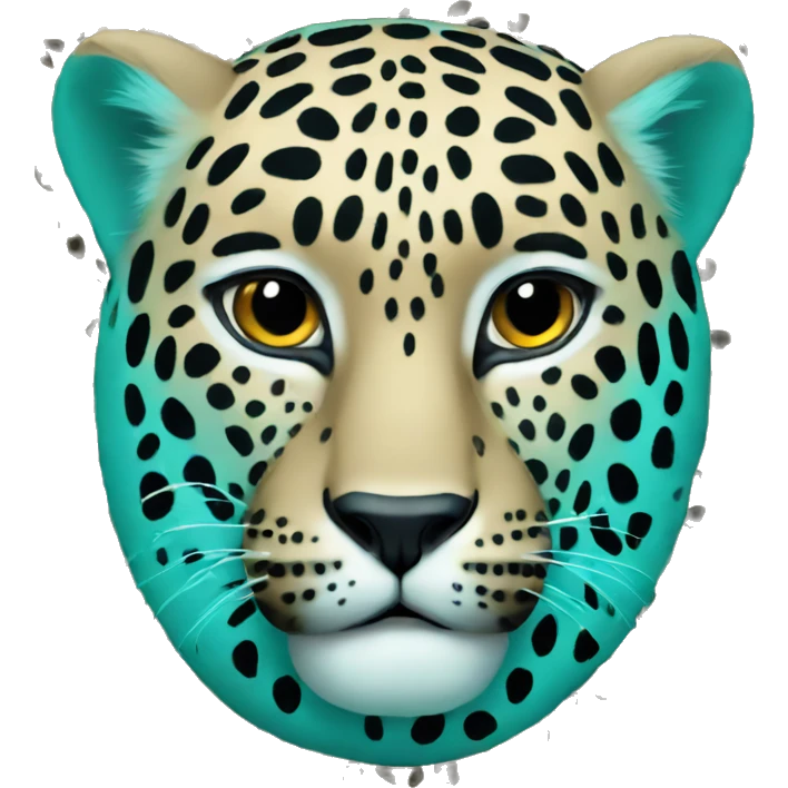 turquoise leopard  emoji