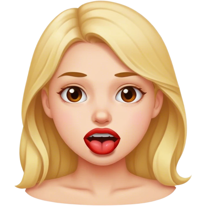 girl biting lip  emoji