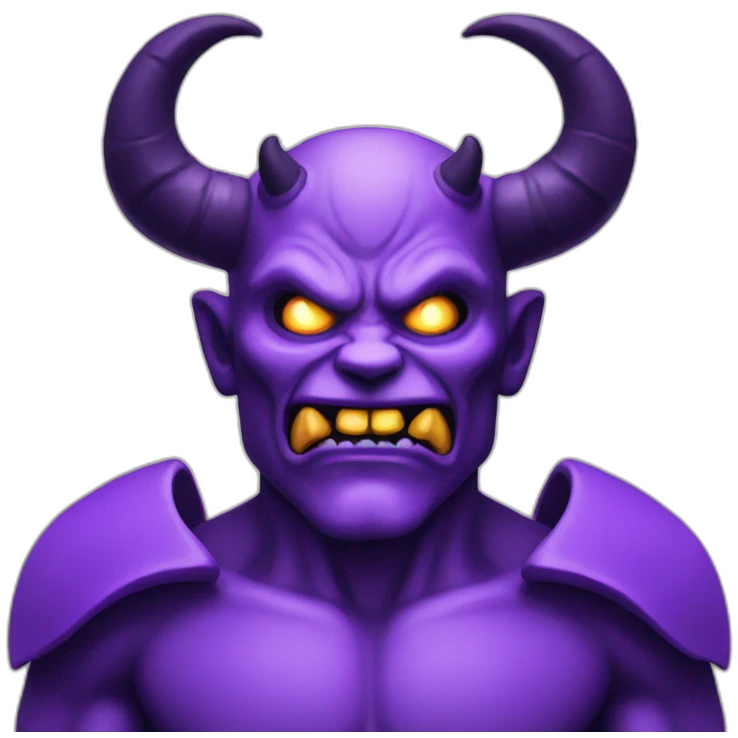 demon with horns purple emoji