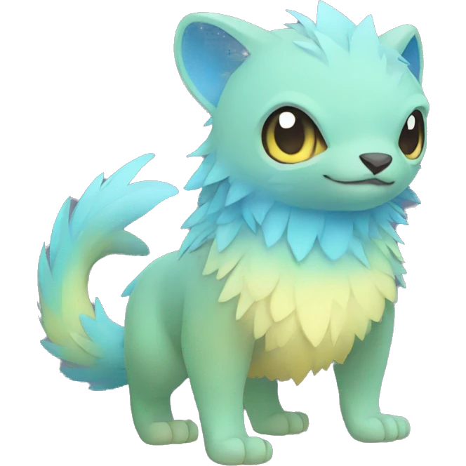 Cute cool animal hybrid Fakemon full body emoji