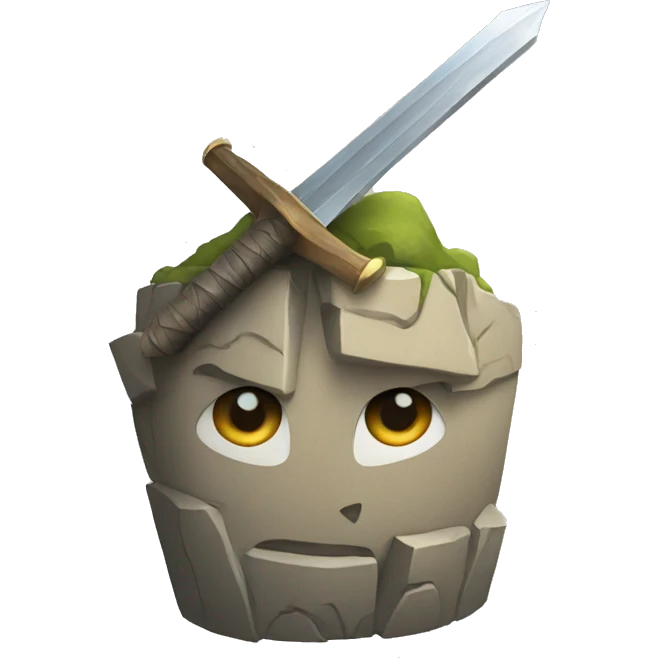The Sword in the Stone emoji