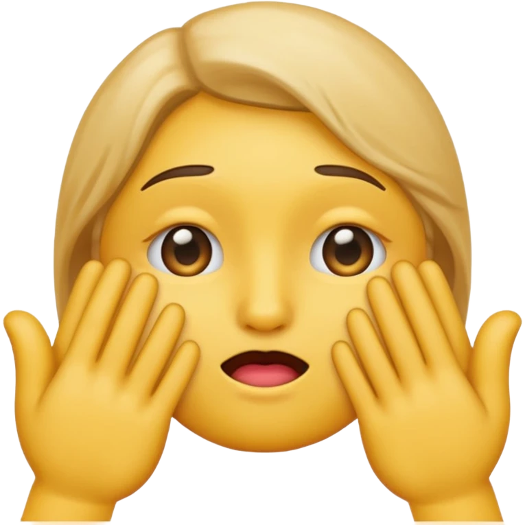 emoji with hands hiding face and blushing  emoji
