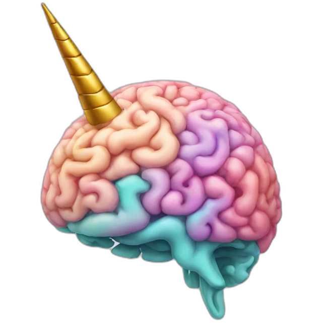 Unicorn brain emoji