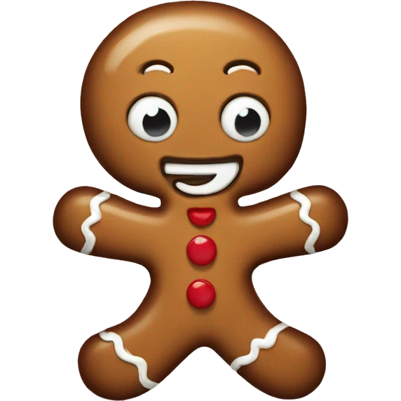 cartoon gingerbread man emoji