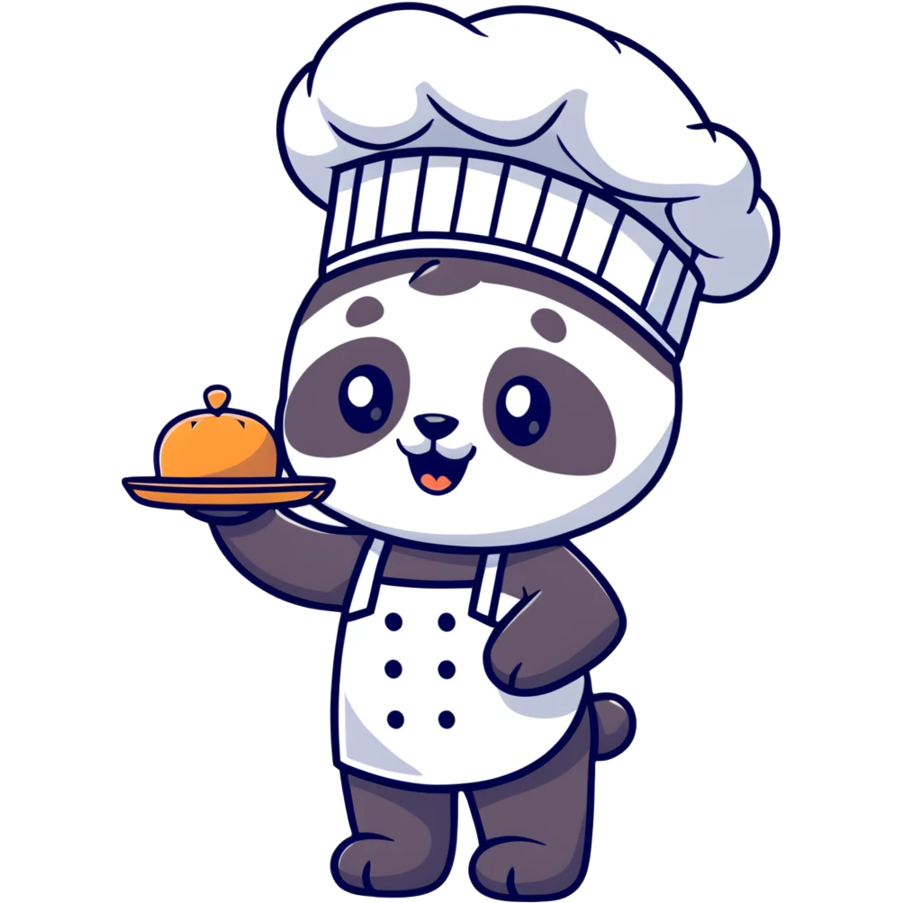 Panda pastelero emoji