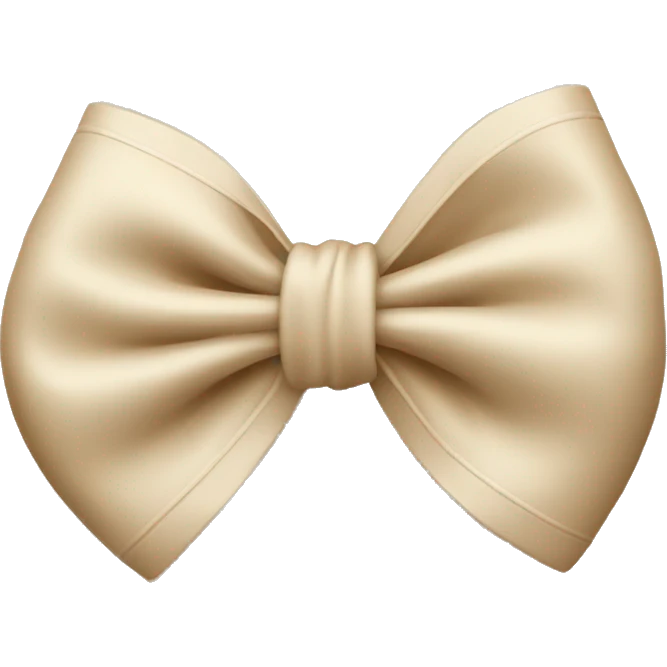 bow beige emoji