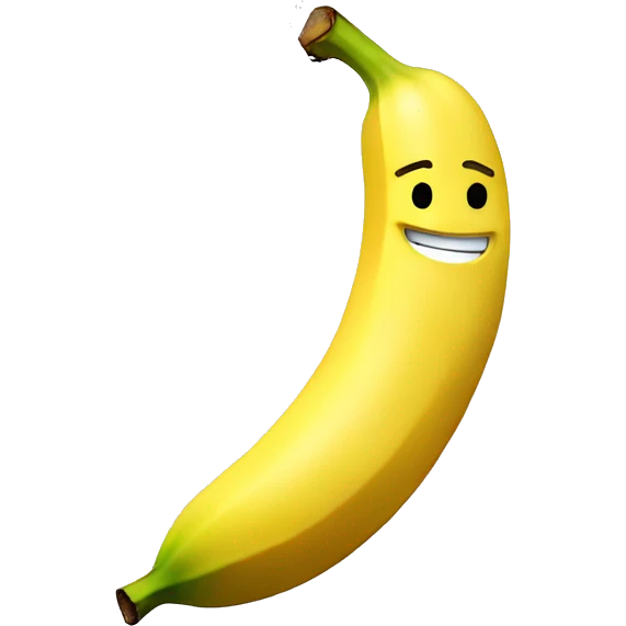 banana with a smile emoji
