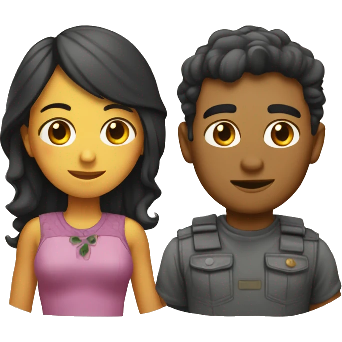 Chico y chica abrazándose  emoji