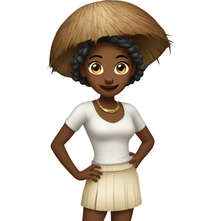 Coconut girl emoji