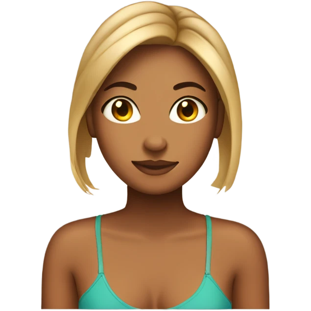 Weightloss girl tan skin emoji