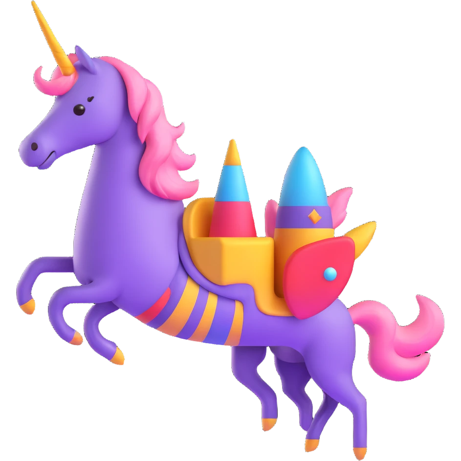 rocketship unicorn emoji