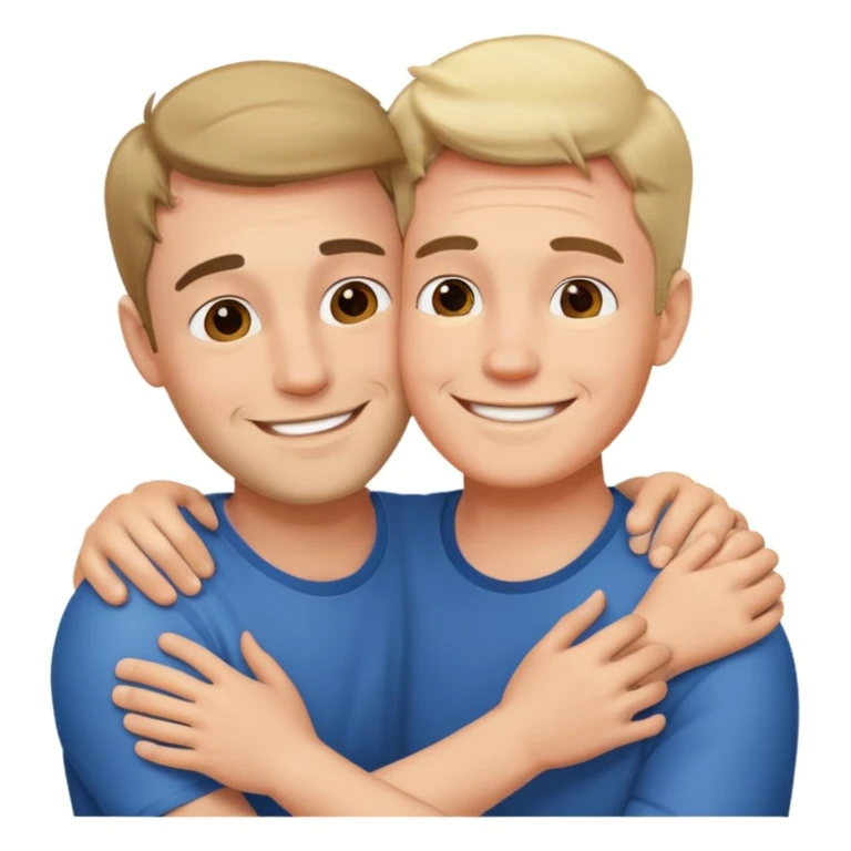 father and son embrace emoji