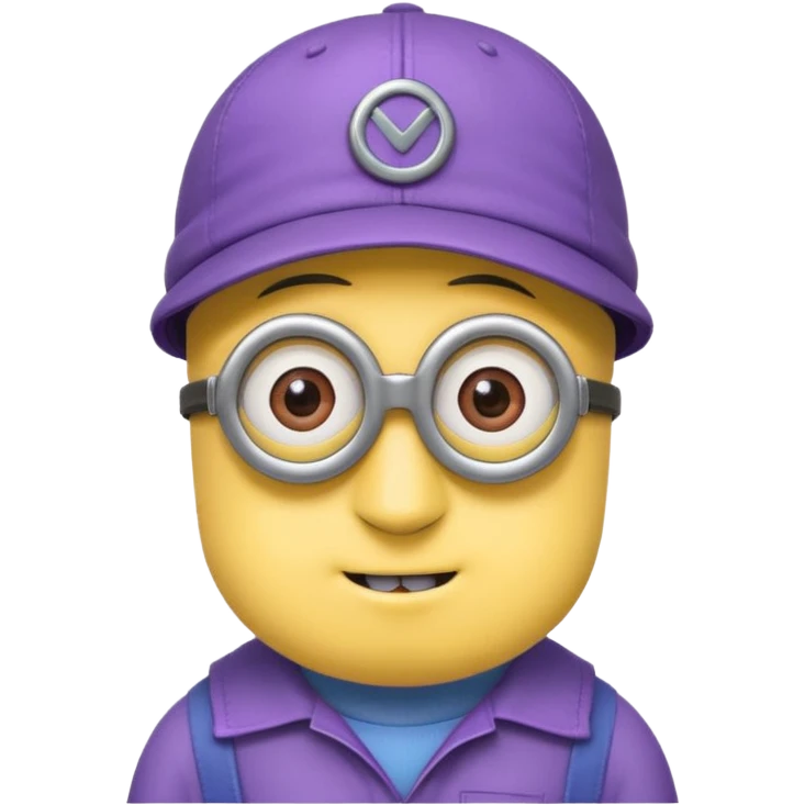 Minion violet avec casquette  emoji