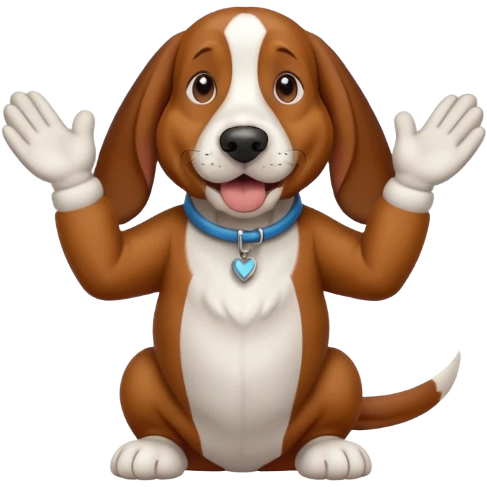 bassethound clapping animated paws emoji