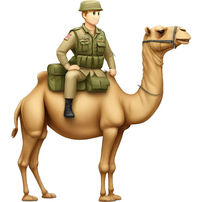 Camel in the army emoji