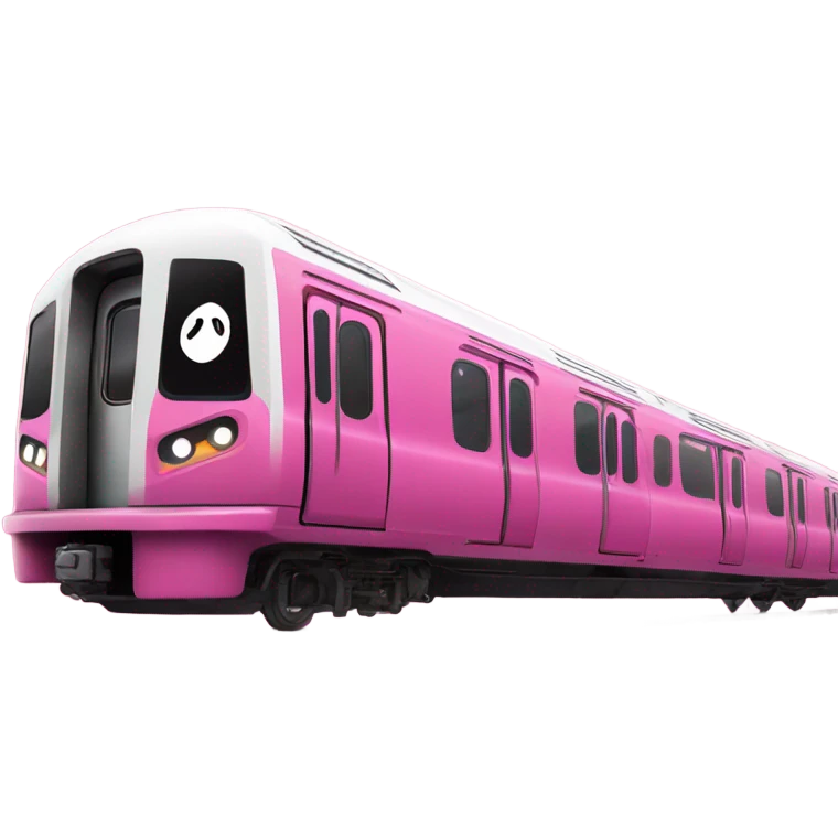 pink subway train emoji