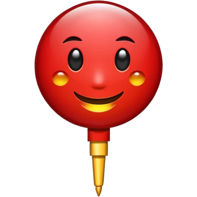 glitter red pin emoji