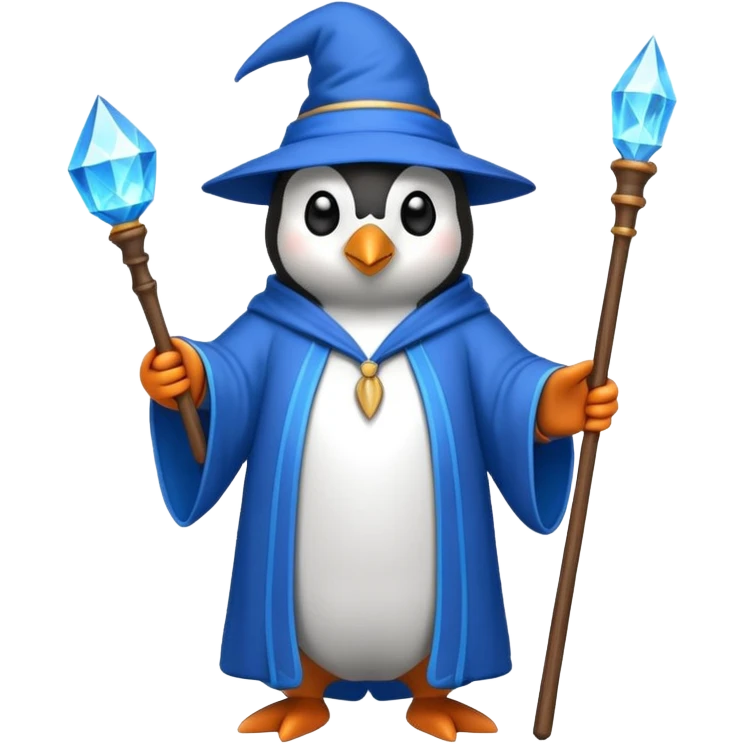 Penguin Wizard emoji