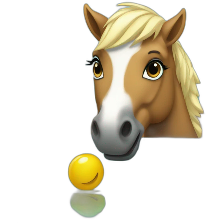 Poney dans une piscine emoji