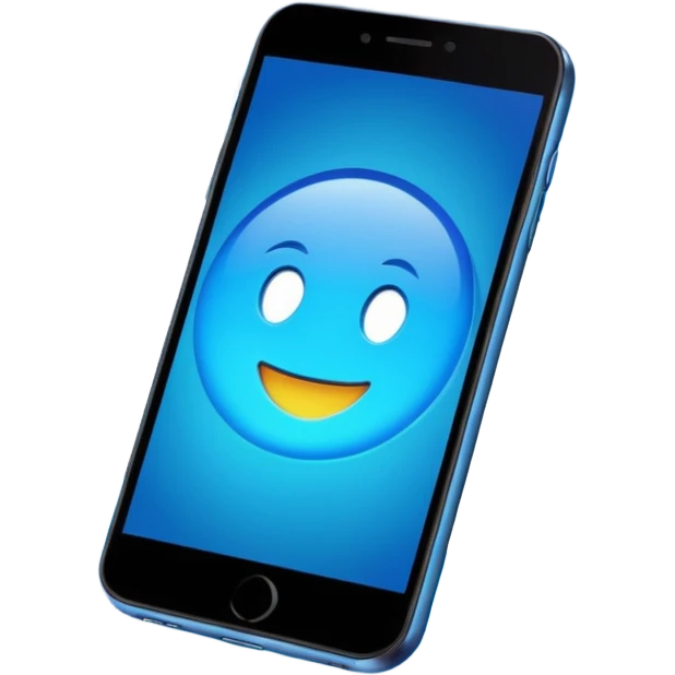 Ads on phone blue colors emoji