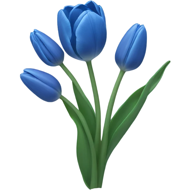Blue tulips emoji