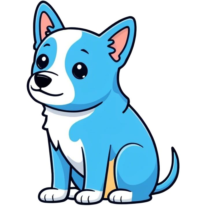 Dog blue emoji