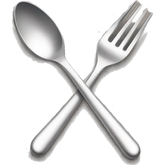 fork, spoon and knife emoji