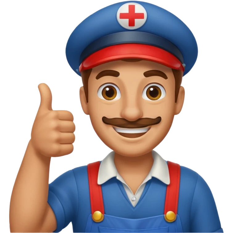 Italian plumber giving thumbs up emoji