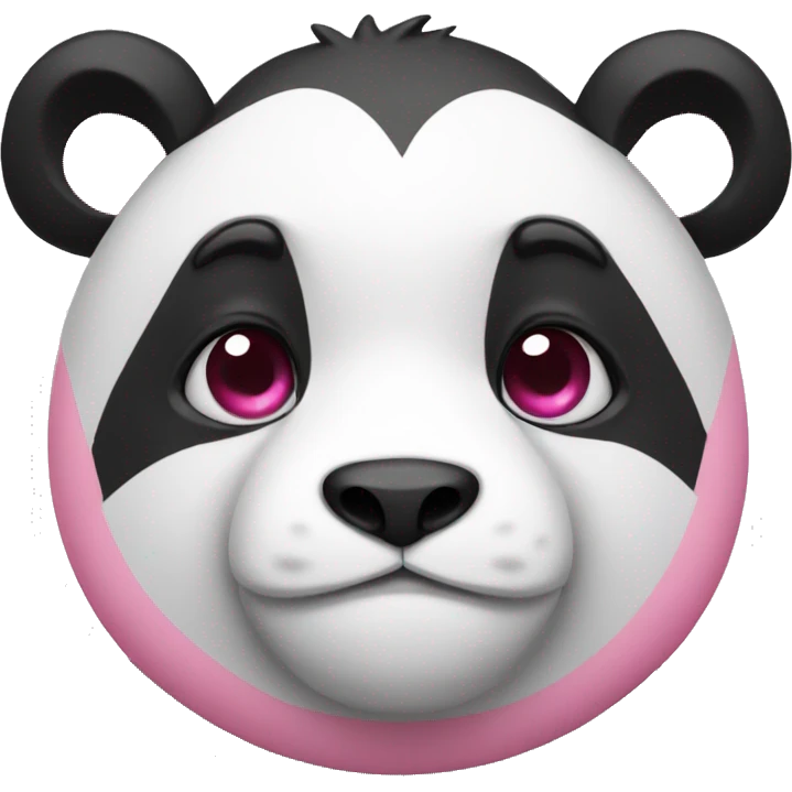 white and pink panda emoji