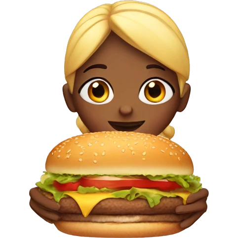 girl dreaming of hamburger  emoji