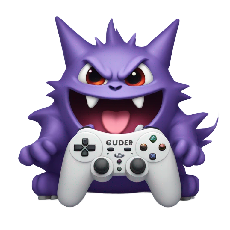 Gengar playing video games  emoji