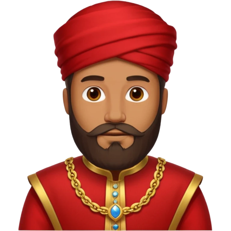 bearded royal man wear red  emoji