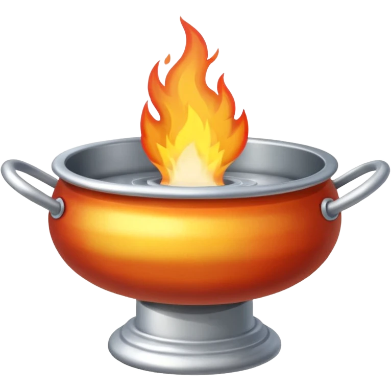 can you make a silver fire basin with a fire coming out of the top emoji