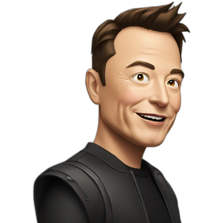 Elon musk avec des cornes de diable emoji