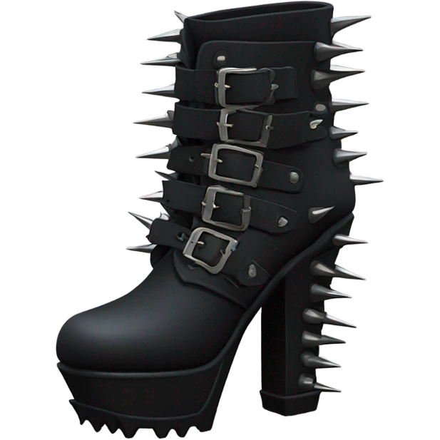 platform boots gothic with spikes emoji