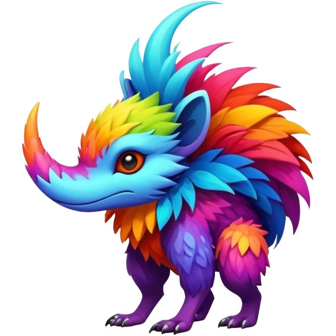 Epic Edgy Cute Colorful Vernid-creature-animal full body emoji