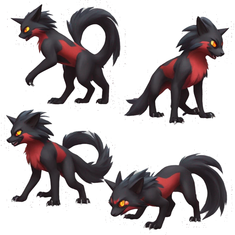 Nargacuga-Litten-Zoroark-Quiana full body emoji