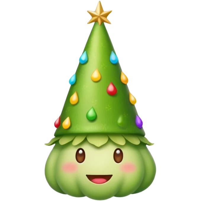 green vegetable with a top party hat emoji