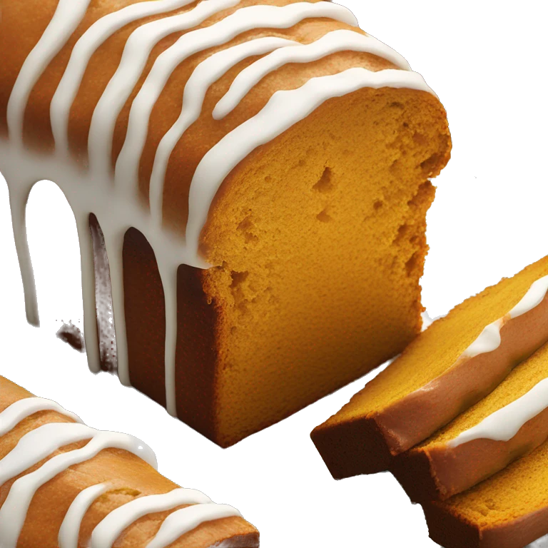 pumpkin bread with white frosting emoji