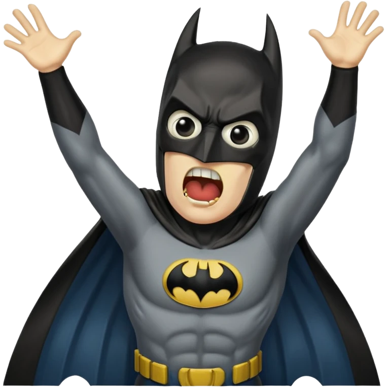 Batman with the Munch Scream pose emoji