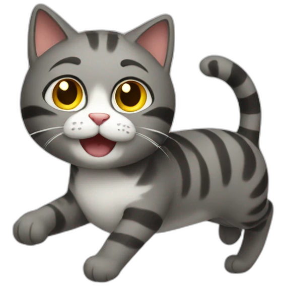 A spinning cat emoji