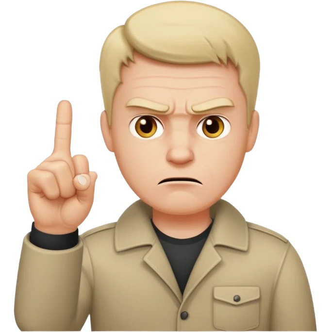 White man middle finger emoji