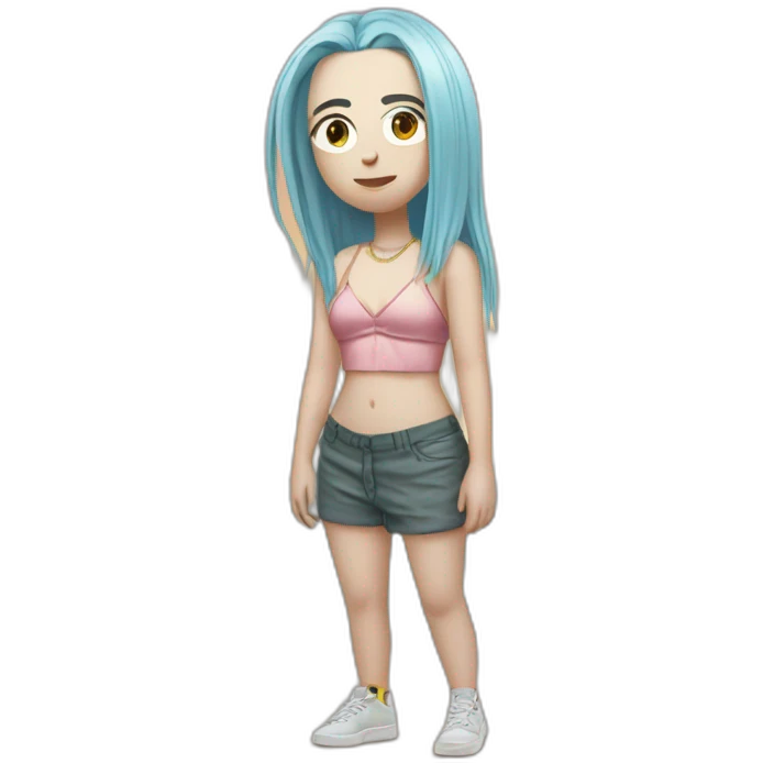 Billie Eilish plage debout emoji