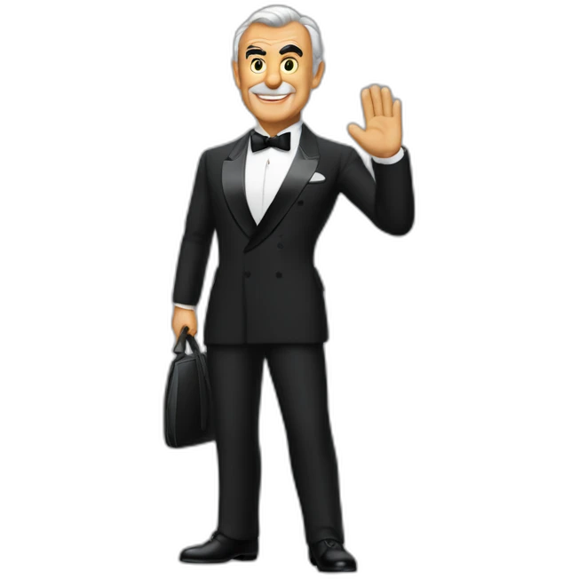 Sean connery as james bond waving emoji