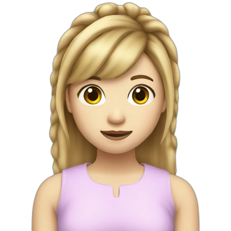 Jennette McCurdy, hair with ponytail emoji