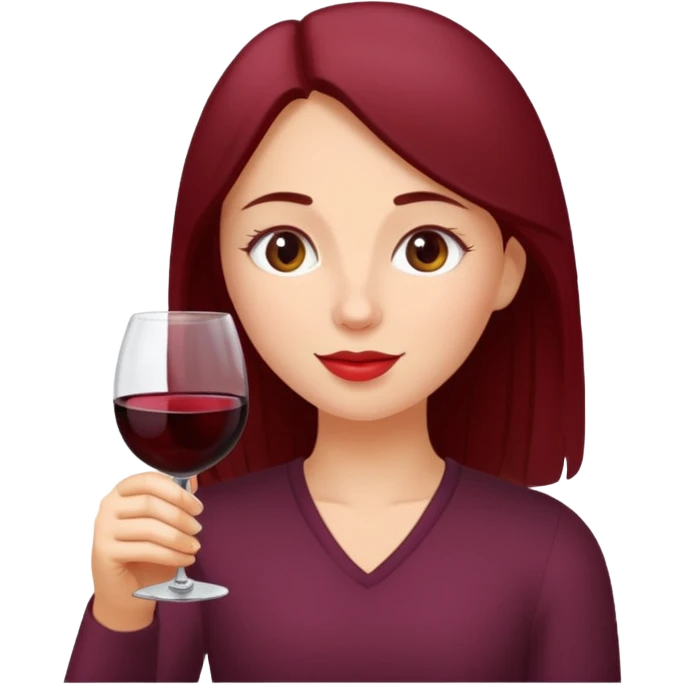 girl drinking wine emoji